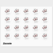 Adresetiketten voor vlinders ronde sticker (Vel)