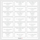 Adresetiketten voor winterbruiloft sticker (Vel)