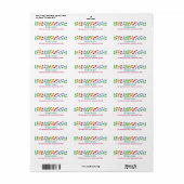 Adresetiketten voor witte regenbooghars etiket (Full Sheet)