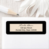 Adresetiketten voor zwart en crèmekleurig huwelijk etiket (Insitu)