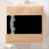 Adresetiketten voor zwart-wit lace-weddenschap etiket (Insitu)