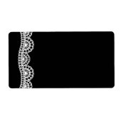 Adresetiketten voor zwart-wit lace-weddenschap etiket (Voorkant)