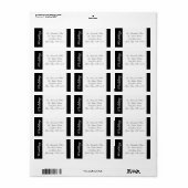 Adresetiketten voor zwart-witbruiloft etiket (Full Sheet)