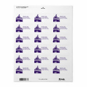 Adresetiketten voor zwarte en witte olifantentoren etiket (Full Sheet)