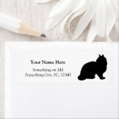 Adresetiketten voor zwarte kattensilhouet etiket (Insitu)