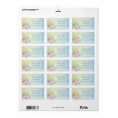 Adresetiketten/Waterverf en bloemen Etiket (Full Sheet)