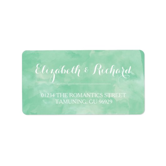 Adresetiketten waterverf Romance Etiket (Voorkant)