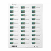 Adresetiketten: Winter Mt. Rainier Etiket (Full Sheet)