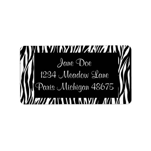 Adresetiketten/Zebrastripes Etiket (Voorkant)
