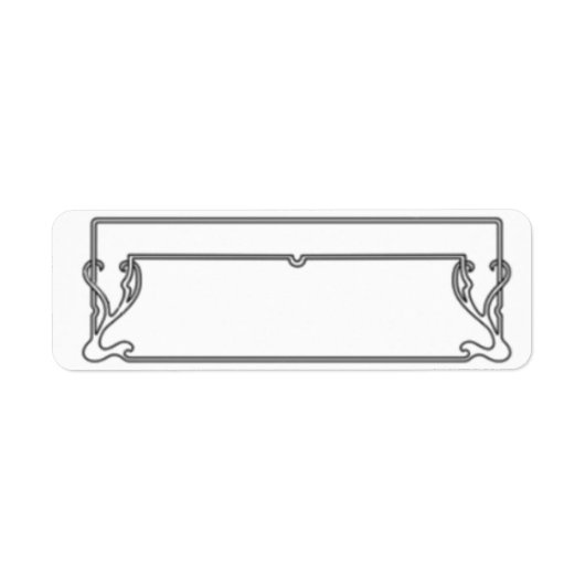 Adresetiketten zwart-wit Nieuw-Lijst Etiket (Voorkant)