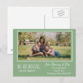 Adreskaart Groen modern eenvoudig Briefkaart (Voorkant / Achterkant)