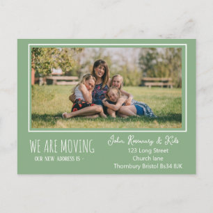 Adreskaart Groen modern eenvoudig Briefkaart