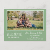 Adreskaart Groen modern eenvoudig Briefkaart (Voorkant)