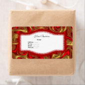 Adreslabel Abstract Rood Goud Etiket (Insitu)