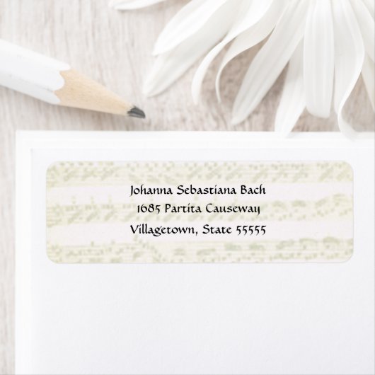 adreslabel Bach Partita Etiket (Insitu)
