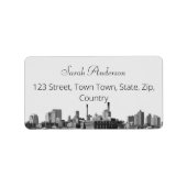 Adreslabel Cityscape Etiket (Voorkant)