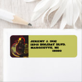 Adreslabel Earth Wereldbol Split  Biker Adv. Etiket (Insitu)