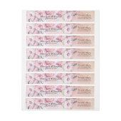 Adreslabel Elegant Waterverf Bloem en Veren (Vel)