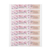 Adreslabel Elegante Waterverf Bloem en Veren (Vel)