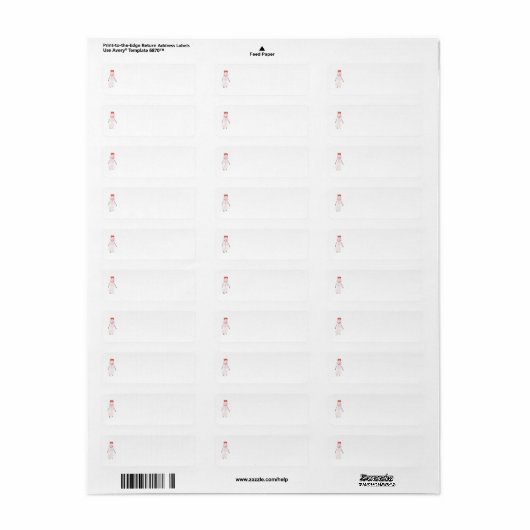 Adreslabel Etiket (Full Sheet)