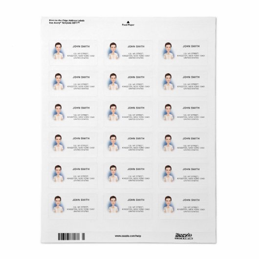 Adreslabel Etiket (Full Sheet)