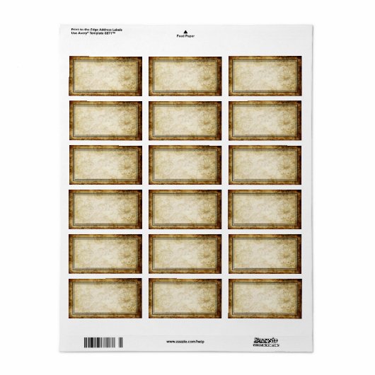  adreslabel etiket (Full Sheet)