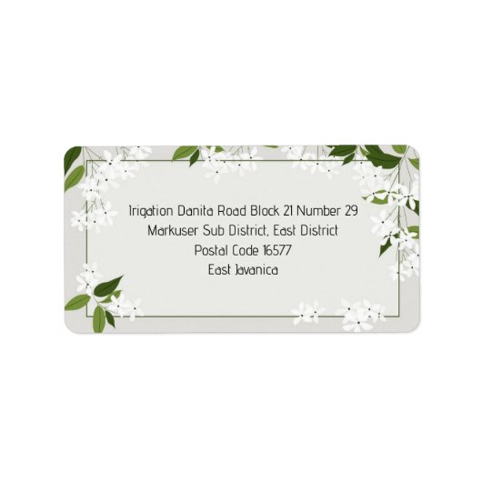 adreslabel etiket (Voorkant)