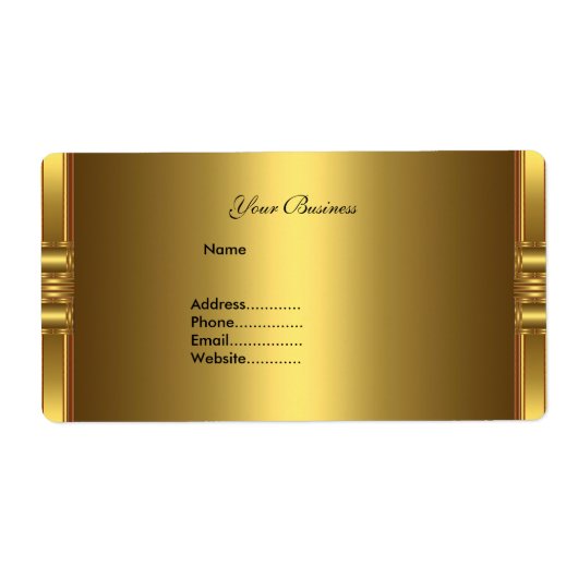 Adreslabel Goud Op Goud Etiket (Voorkant)
