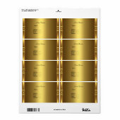 Adreslabel Goud Op Goud Etiket (Full Sheet)