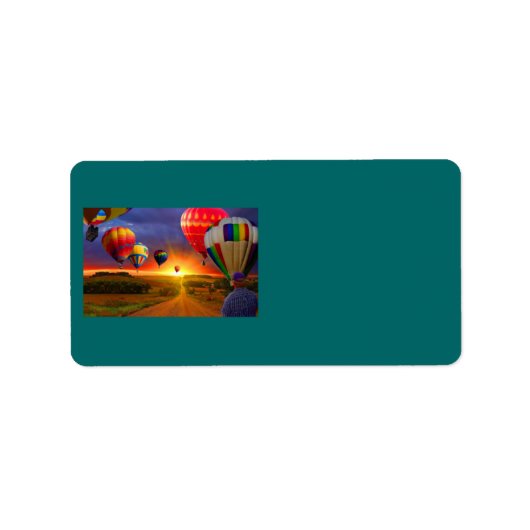 Adreslabel heteluchtballonnen etiket