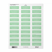 Adreslabel in groene as etiket (Full Sheet)