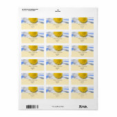 adreslabel, madeliefje etiket (Full Sheet)