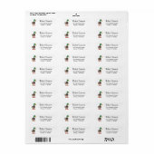 Adreslabel met Cute Cartoon Wilde Eend Etiket (Full Sheet)