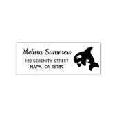 Adreslabel met Cute Little Orca Whale Rubberstempel (Afrduk)