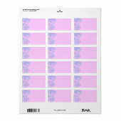 Adreslabel met hartjes etiket (Full Sheet)