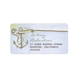  adreslabel met nautisch anker etiket