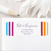 Adreslabel met regenboogwaterverf etiket (Insitu)