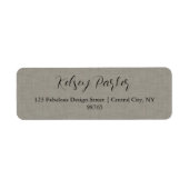  adreslabel met subtiele weefselstructuur etiket (Voorkant)