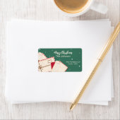 Adreslabel met waterverf lette etiket (Insitu)