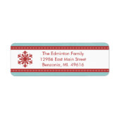 Adreslabel Modern Blue Merry Little Christmas Etiket (Voorkant)