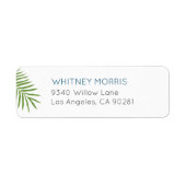 Adreslabel palmblad etiket (Voorkant)