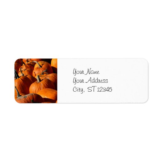 Adreslabel pompoenen etiket (Voorkant)