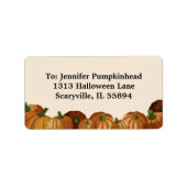 Adreslabel pompoenpleister etiket (Voorkant)
