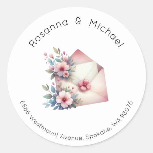 Adreslabel, Ronde adreslabel, Envelope Mail Sticker (Voorkant)