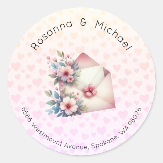 Adreslabel, Ronde adreslabel, Envelope Mail Sticker (Voorkant)