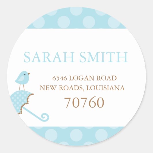 Adreslabel Ronde Sticker (Voorkant)