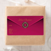 Adreslabel Roze Fluwelen Sieraden Etiket (Insitu)