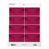 Adreslabel Roze Fluwelen Sieraden Etiket (Full Sheet)