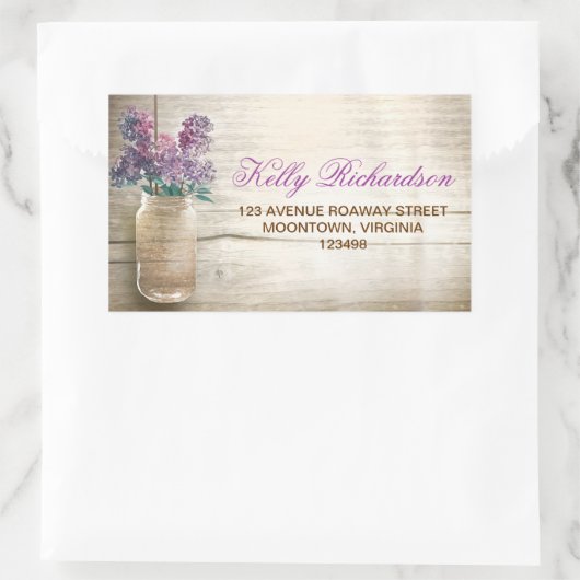 Adreslabel - sticker met Mason Jar (Tas)