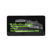 adreslabel van cruiseschip etiket (Voorkant)